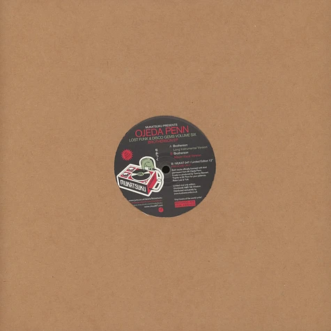 Ojeda Penn - Lost Funk & Disco Gems Volume Six : Official EP