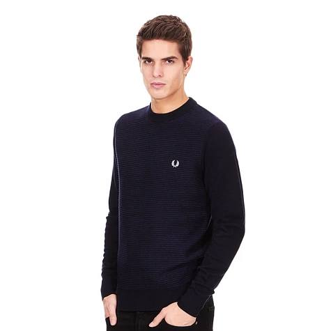 Fred Perry - Textured Stripe Crewneck Sweater