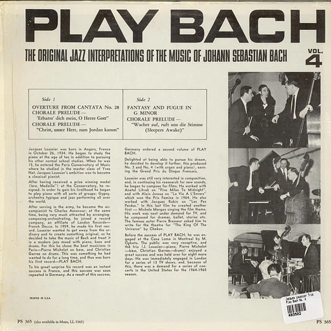 Jacques Loussier Trio - Play Bach No. 4