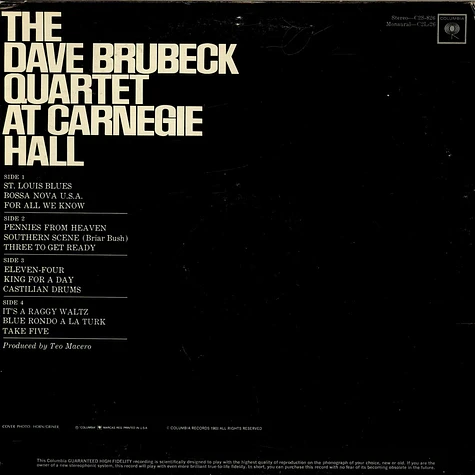 The Dave Brubeck Quartet - At Carnegie Hall