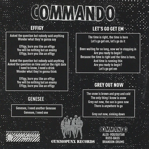 Commando - Come Out Fighting Black Vinyl Edition