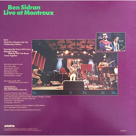 Ben Sidran - Live At Montreux