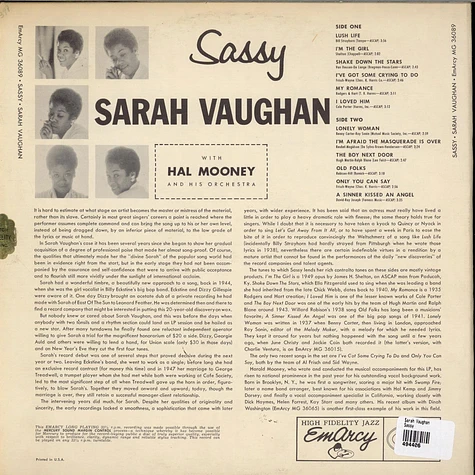 Sarah Vaughan - Sassy