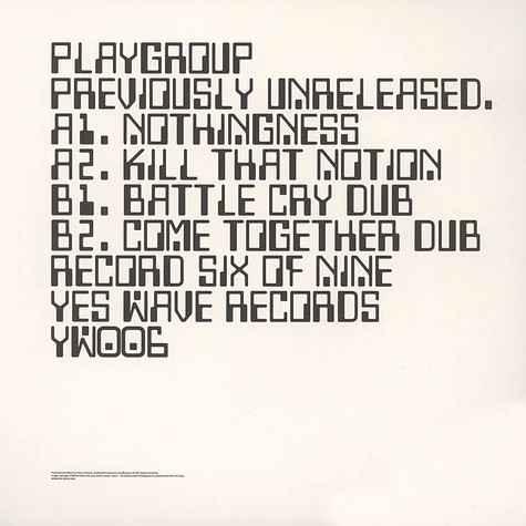 Playgroup - Previously Unreleased EP 6