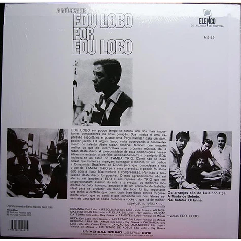 Edu Lobo Com A Participacao Do Tamba Trio - A Música De Edu Lobo Por Edu Lobo