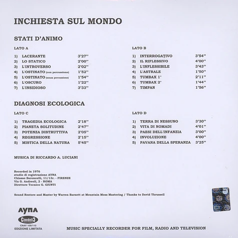 Riccardo A. Luciani - Inchiesta Sul Mondo