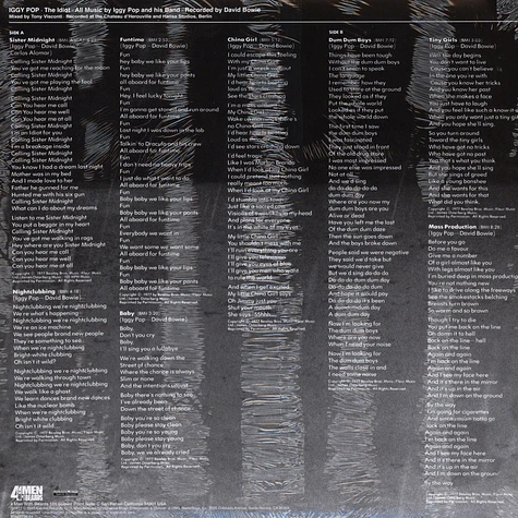 Iggy Pop - The Idiot Clear Vinyl Edition