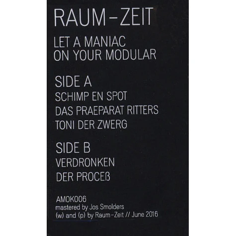 Raum-Zeit - Let A Maniac On Your Modular