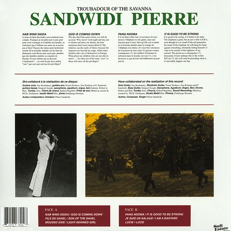 Sandwidi Pierre - Le Troubadour De La Savane