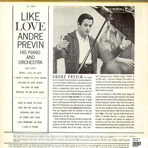 André Previn - Like Love