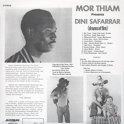 Mor Thiam - Dini Saffarar (Drums Of Fire)