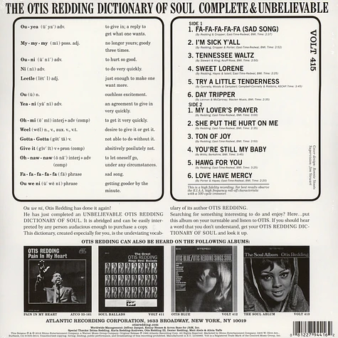 Otis Redding - Complete And Unbelievable - The Otis Redding Dictionary Of Soul