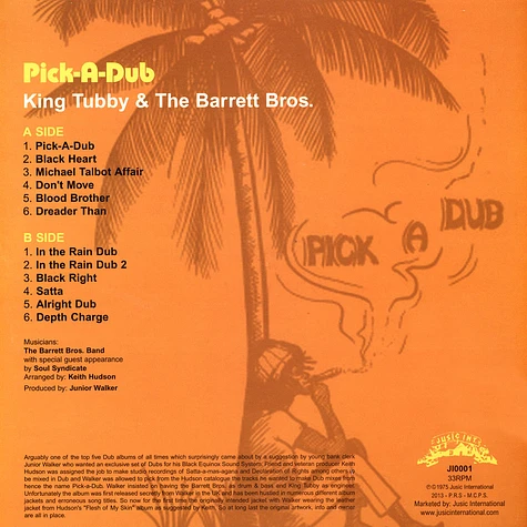 King Tubby & The Barrett Bros - Pick-A-Dub