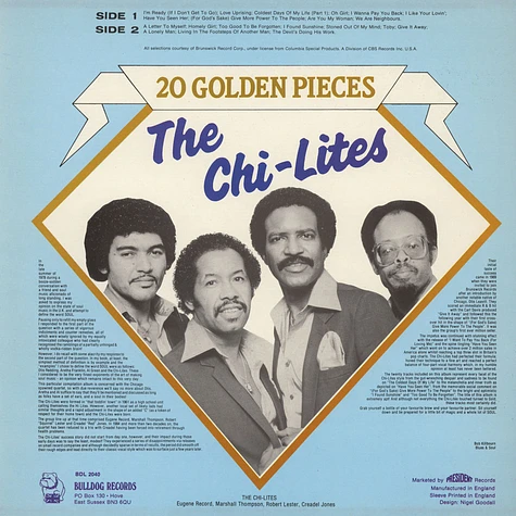 Chi-Lites - 20 Golden Pieces