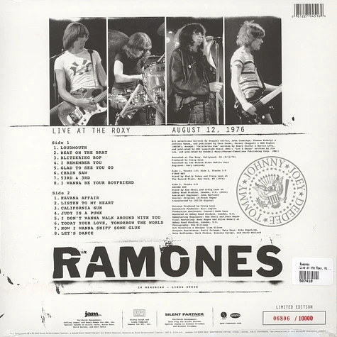 Ramones - Live at the Roxy, Hollywood, CA (8/12/76)