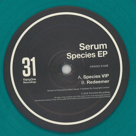 Serum - Species EP Colored Vinyl Edition
