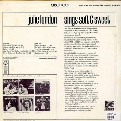 Julie London - Sings Soft & Sweet