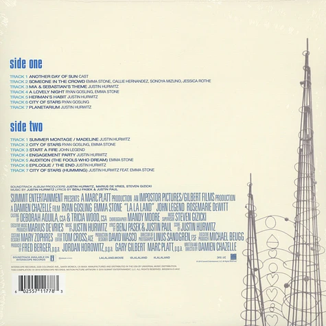 V.A. - OST La La Land Blue Vinyl Edition