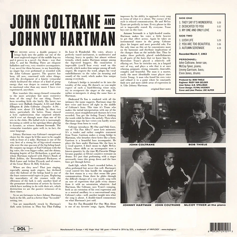 John Coltrane & Johnny Hartman - John Coltrane & Johnny Hartman