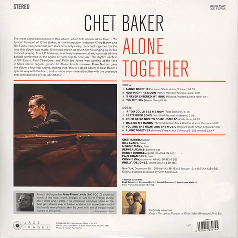 Chet Baker & Bill Evans - Alone Together - Jean-Pierre Leloir Collection