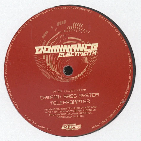 Dynamik Bass System - Teleprompter Clear Vinyl Edition
