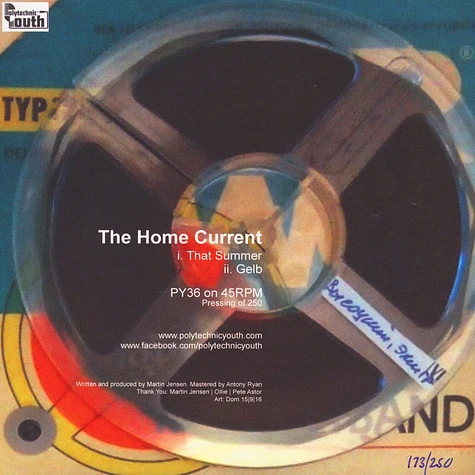 The Home Current - That Summer / Gelb