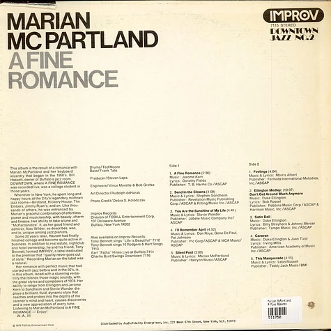 Marian McPartland - A Fine Romance