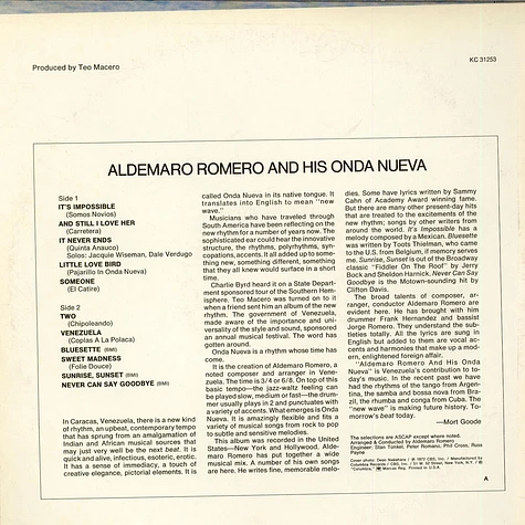 Aldemaro Romero Y Su Onda Nueva - Aldemaro Romero And His Onda Nueva