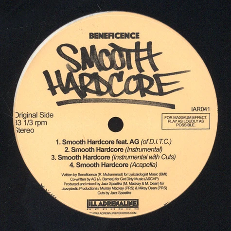 Beneficence - Smooth Hardcore Remix White Vinyl Edition