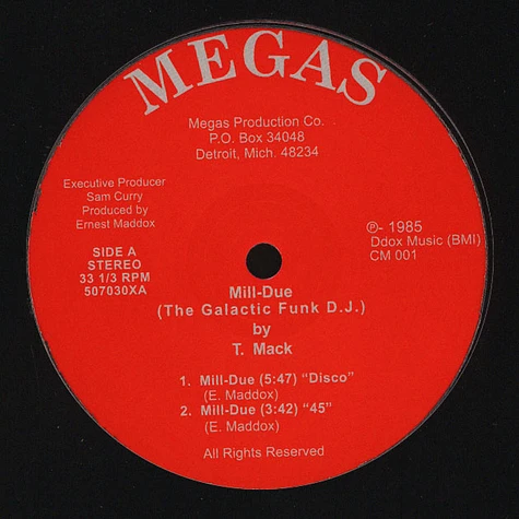 T Mack - Mill-Due (The Galactic Funk D.J.)