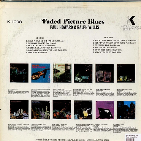 Paul Howard and Ralph Willis - Faded Picture Blues