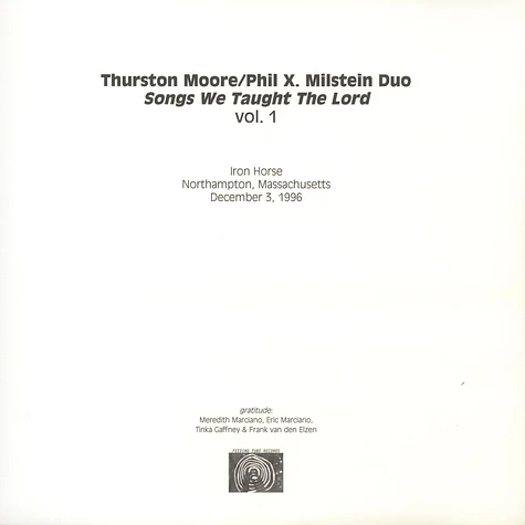 Phil X. Milstein & Thurston Moore - Songs We Taught The Lord Volume 1