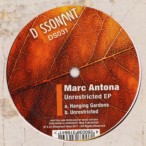 Marc Antona - Unrestricted EP