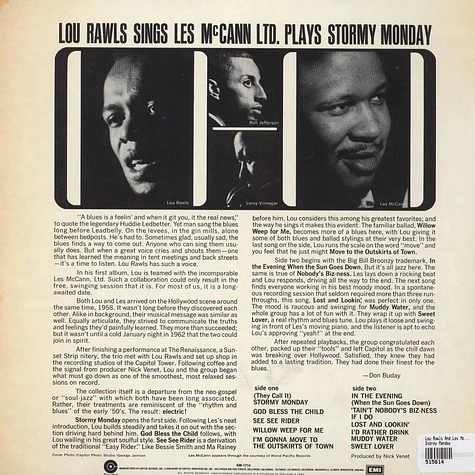 Lou Rawls And Les McCann Ltd. - Stormy Monday