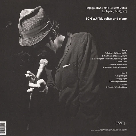 Tom Waits - Unplugged Live At KPFK Folkscene Studios In Los Angeles July 23 1974