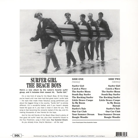The Beach Boys - Surfer Girl (Stereo & Mono) Picture Disc Edition