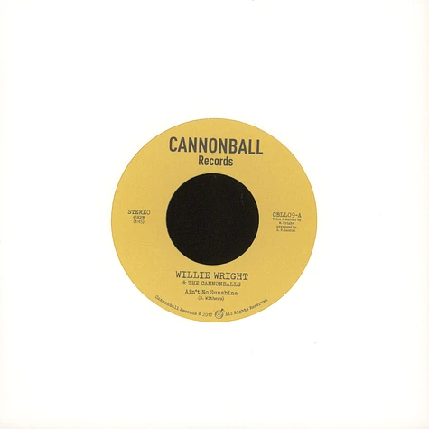 Willie Wright & The Cannonballs - Ain't No Sunshine