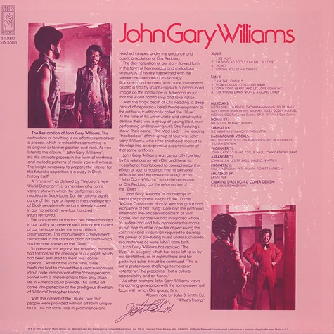 John Gary Williams - John Gary Williams