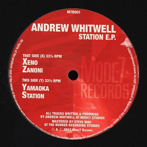 Andrew Whitwell - Station EP