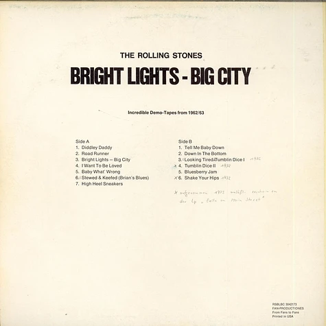 The Rolling Stones - Bright Lights - Big City