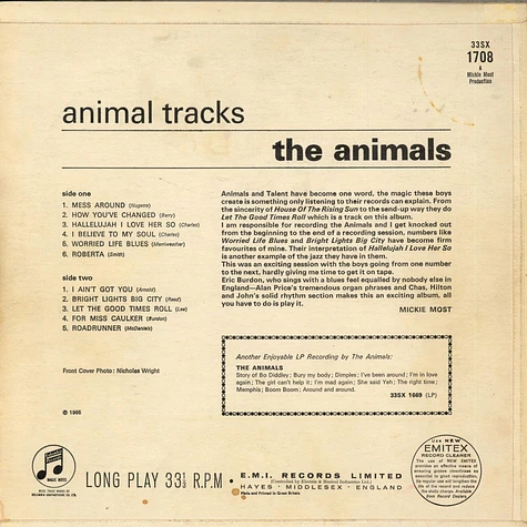 The Animals - Animal Tracks