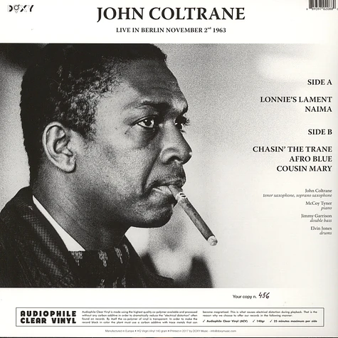 John Coltrane - Live In Berlin November 2nd 1963