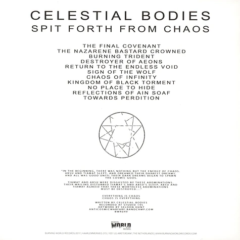 Celestial Bodies - Spit Forth From Chaos