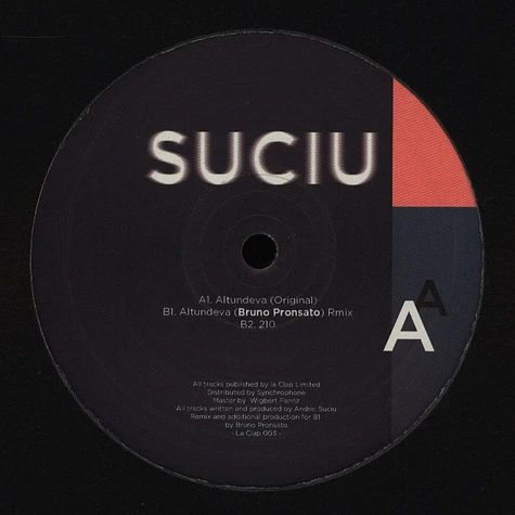 Suciu - Altundeva EP Bruno Pronsato Remix