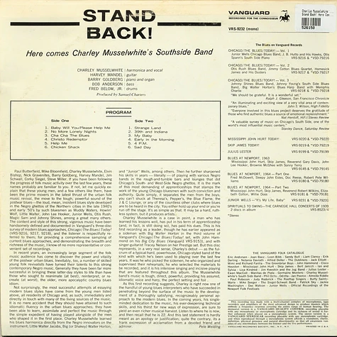 Charlie Musselwhite's South Side Band - Stand Back! Here Comes Charley Musselwhite's South Side Band