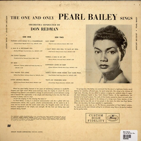 Pearl Bailey - The One And Only Pearl Bailey Sings