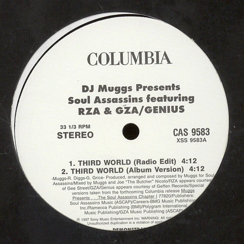 DJ Muggs Presents The Soul Assassins Featuring RZA & GZA / The Genius - Third World