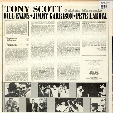 Tony Scott with Bill Evans • Jimmy Garrison • Pete La Roca - Golden Moments