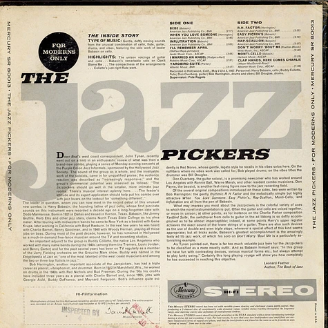 Harry Babasin And The Jazz Pickers - For Moderns Only