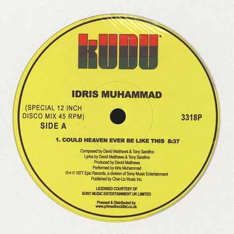 Idris Muhammad - Could Heaven Ever Be Like This / Tasty Cakes / Turn This Mutha